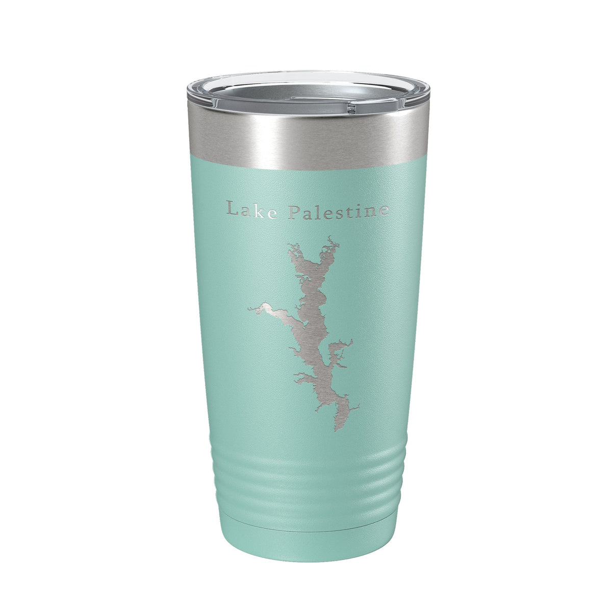 Lake Palestine Map Tumbler Travel Mug Insulated Laser Engraved Coffee Cup Texas 20 oz
