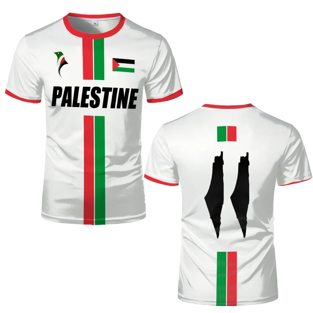 Palestine Football Graphic Short Sleeve T-shirt For Sports Outfits